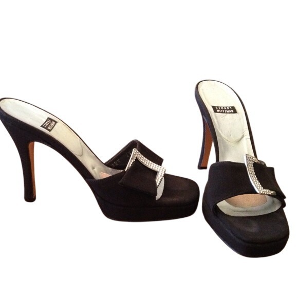 Stuart Weitzman Shoes - Stuart Weitzman Women's Black Slip on Heels Size 6
